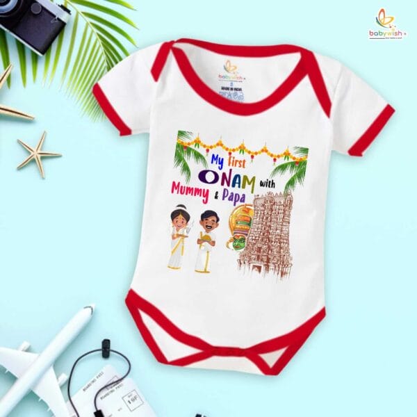 Babywish Onam Romper Brother Sister Matching dress for ONAM - Image 2