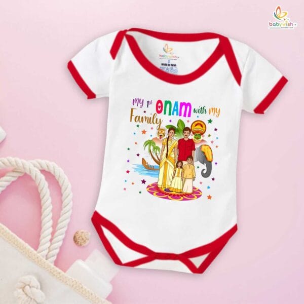 Babywish Onam Romper Brother Sister Matching dress for ONAM - Image 2