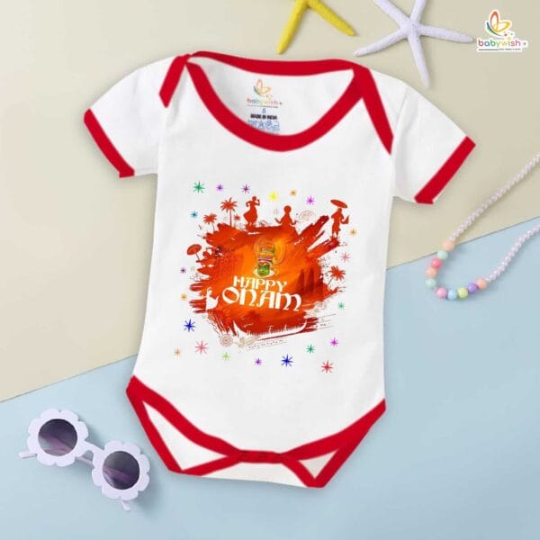 Babywish Onam Romper Brother Sister Matching dress for ONAM - Image 2