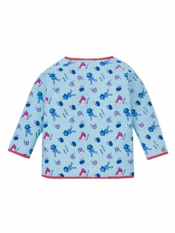 kids top bottom baby Jhabla Set Full Sleeve Pure Flannel kids tshirt Jhabla pajama set - Blue Nice Car Vector Print - Image 3