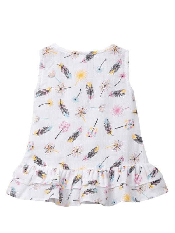 Baby Girl Organic Muslin Frock Newborn Girl Knee Length Dress Multi Theme Printed - Image 6