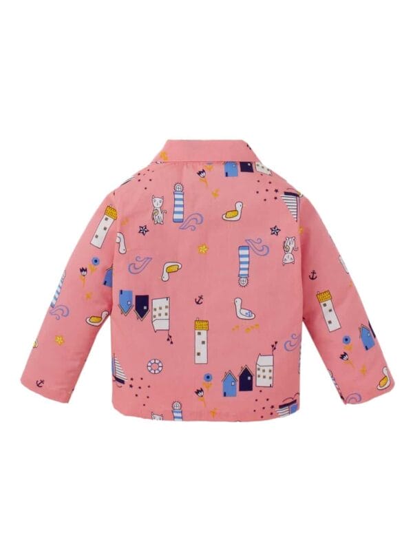 Kids Sleepsuit for Baby Boy’s and Girl’s Topwear and Pajamas Set Long Sleeve Sleepwear Baby Clothing Sets - Pink Swan Print - Image 3