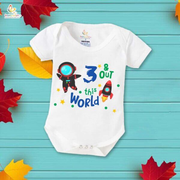 Three month unisex baby romper half sleeve round neck onesie - Image 2