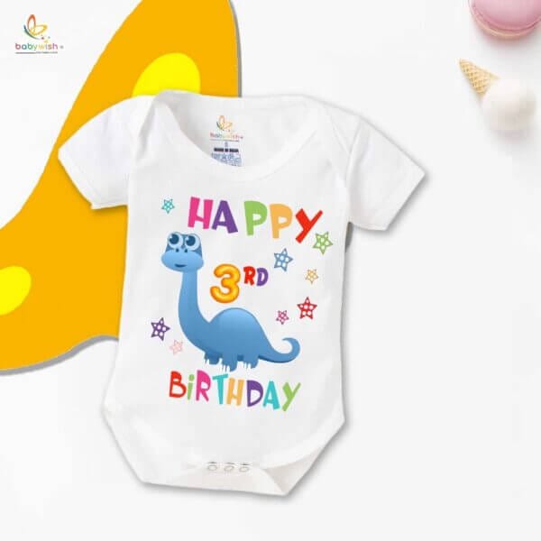 Three month unisex baby romper half sleeve round neck onesie - Image 2