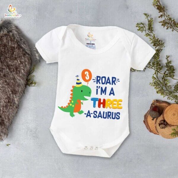 Three month unisex baby romper half sleeve round neck onesie - Image 2