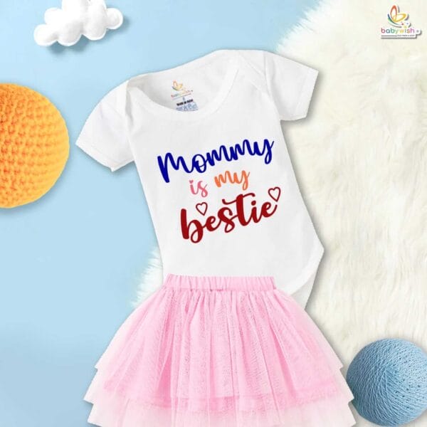 newborn girls tutu skirt romper Mother's Day print onesies bodysuits for baby 0 to 12 months - Image 4