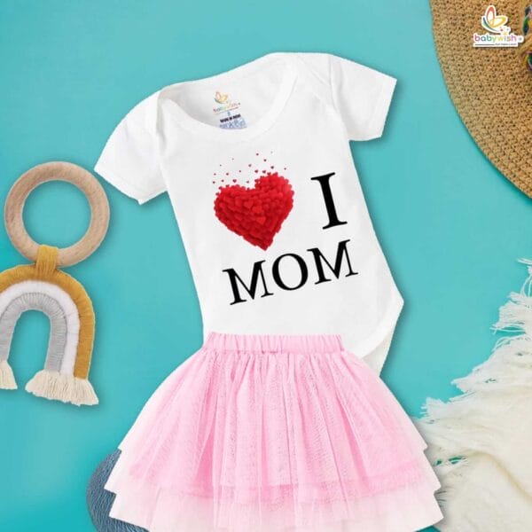 newborn girls tutu skirt romper Mother's Day print onesies bodysuits for baby 0 to 12 months - Image 4