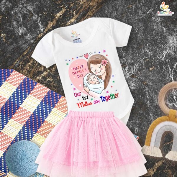 newborn girls tutu skirt romper Mother's Day print onesies bodysuits for baby 0 to 12 months - Image 4