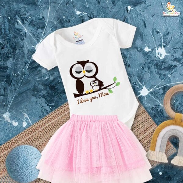 newborn girls tutu skirt romper Mother's Day print onesies bodysuits for baby 0 to 12 months - Image 4