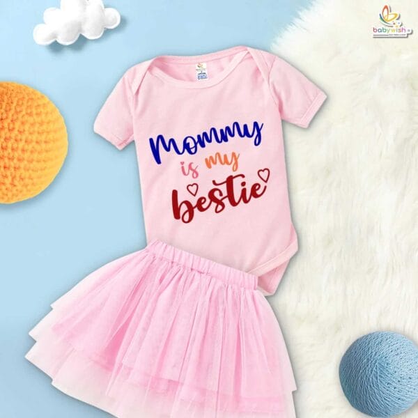 newborn girls tutu skirt romper Mother's Day print onesies bodysuits for baby 0 to 12 months - Image 5