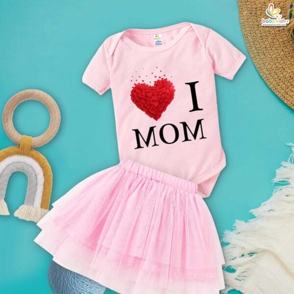 newborn girls tutu skirt romper Mother's Day print onesies bodysuits for baby 0 to 12 months - Image 5