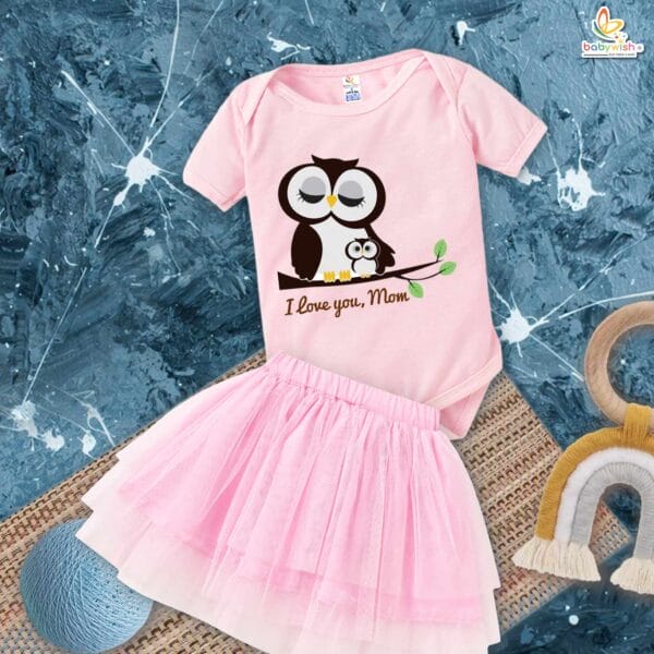 newborn girls tutu skirt romper Mother's Day print onesies bodysuits for baby 0 to 12 months - Image 5