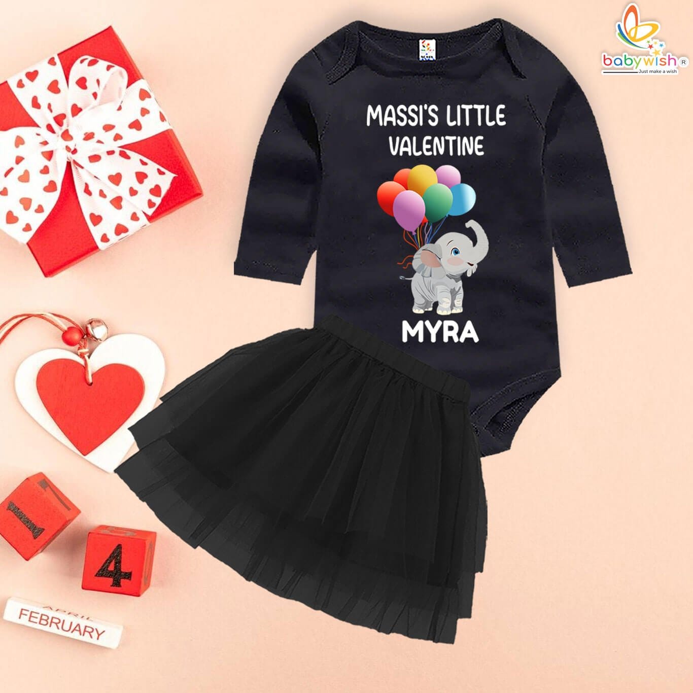 Baby name printed romper