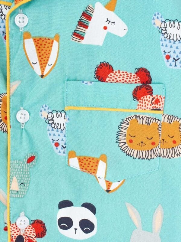 Kids Sleepsuit for Baby Boy’s and Girl’s Topwear and Pajamas Set Long Sleeve Sleepwear Baby Clothing Sets - Blue Panda Printed - Image 4