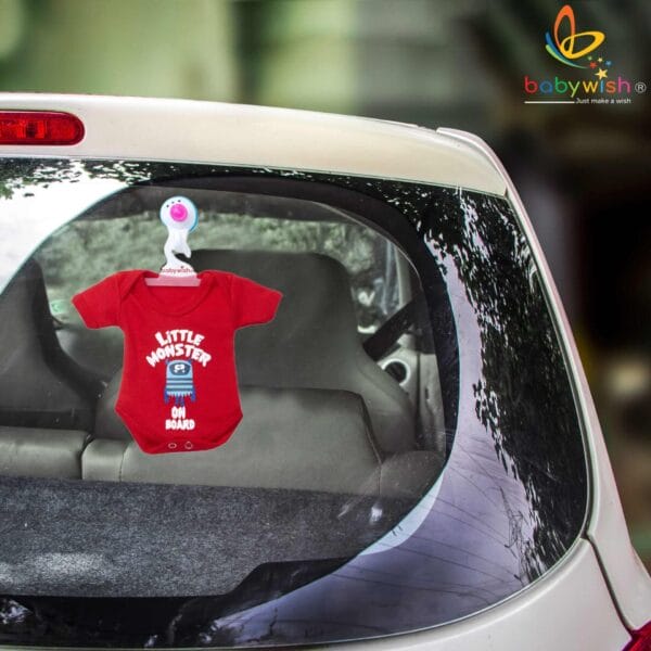 Baby on Board Car Decals Cloth Safety Sign Board with Hanger & Vacuum suction cup