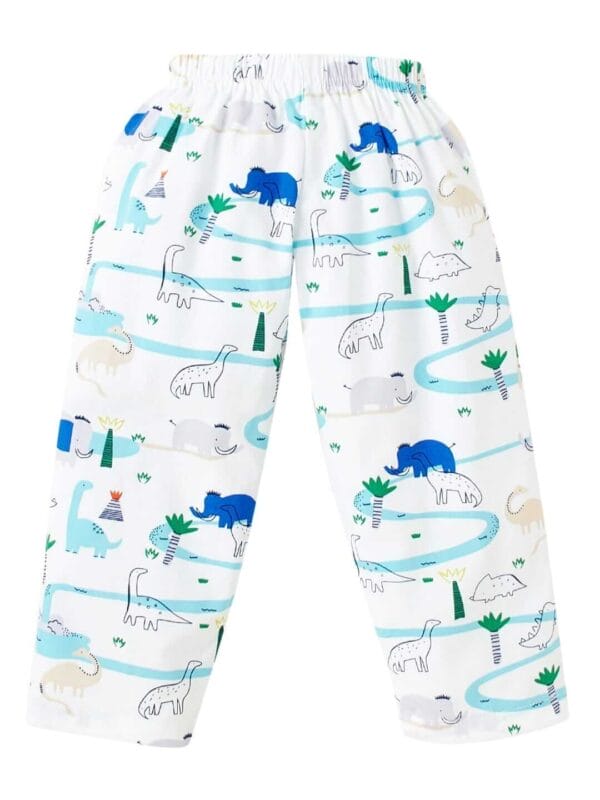 Kids Sleepsuit for Baby Boy’s and Girl’s Topwear and Pajamas Set Long Sleeve Sleepwear Baby Clothing Sets - Blue Elephant Print - Image 5