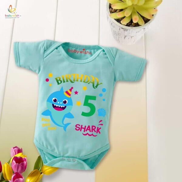 Five month unisex baby romper half sleeve round neck onesie - Image 2