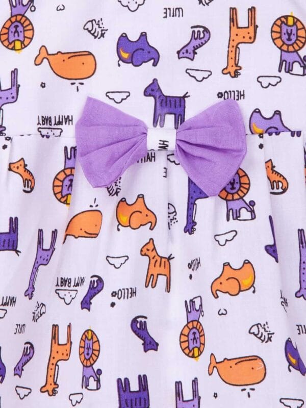 Babywish Baby Girl Cotton Frock Newborn Girl Knee Length Sleeveless Dress  Theme Printed - Image 7