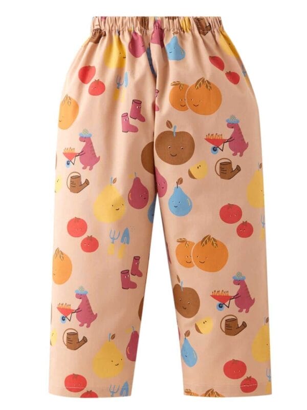 Kids Sleepsuit for Baby Boy’s and Girl’s Topwear and Pajamas Set Long Sleeve Sleepwear Baby Clothing Sets - Peach Papaya Print - Image 5