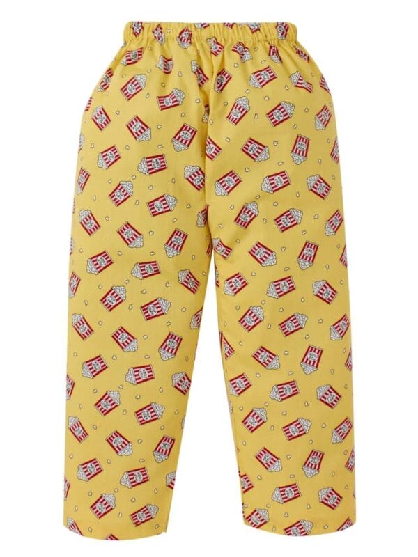 Kids Sleepsuit for Baby Boy’s and Girl’s Topwear and Pajamas Set Long Sleeve Sleepwear Baby Clothing Sets - Yellow Popcorn Print - Image 5
