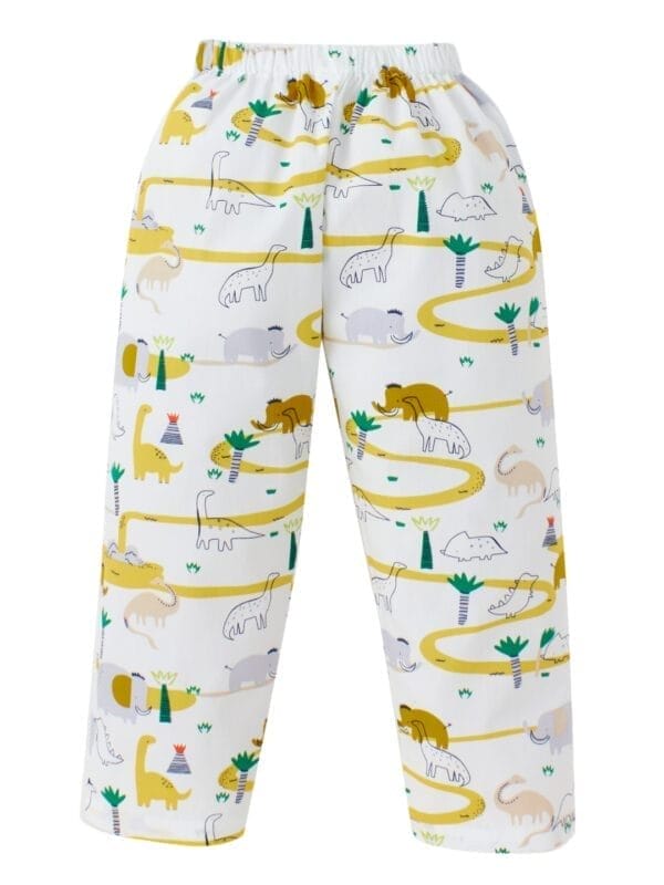 Kids Sleepsuit for Baby Boy’s and Girl’s Topwear and Pajamas Set Long Sleeve Sleepwear Baby Clothing Sets - Yellow Elephant Print - Image 5