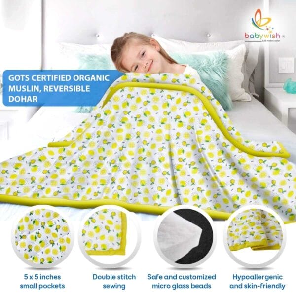 GOTS Certified Organic Muslin Baby Dohar Blanket for Newborn Soft Crib All Seasons Quilt for Microfiber Giftset - Image 2