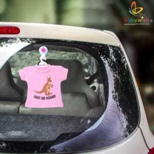 Baby on Board Car Decals Cloth Safety Sign Board with Hanger & Vacuum suction cup