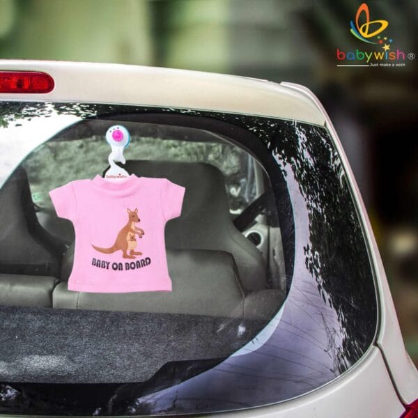 Baby on Board Car Decals Cloth Safety Sign Board with Hanger & Vacuum suction cup