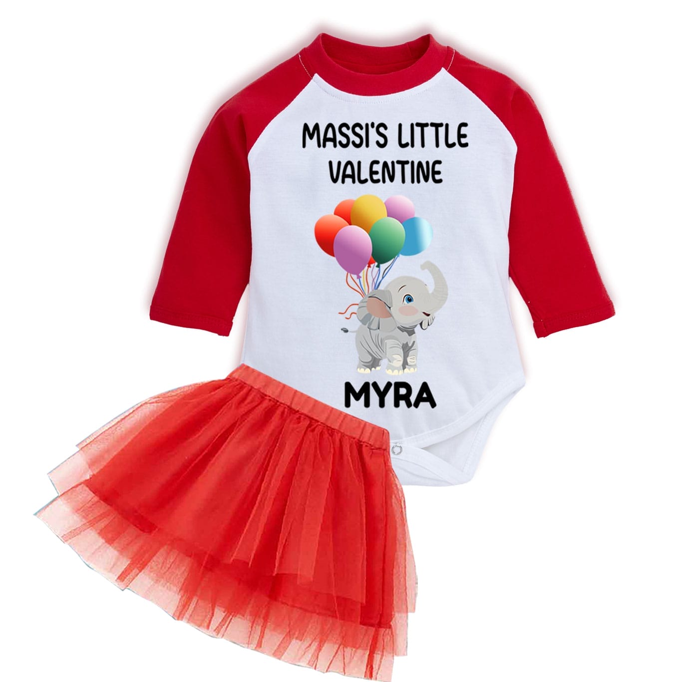 Cute baby Valentine romper tutu dress