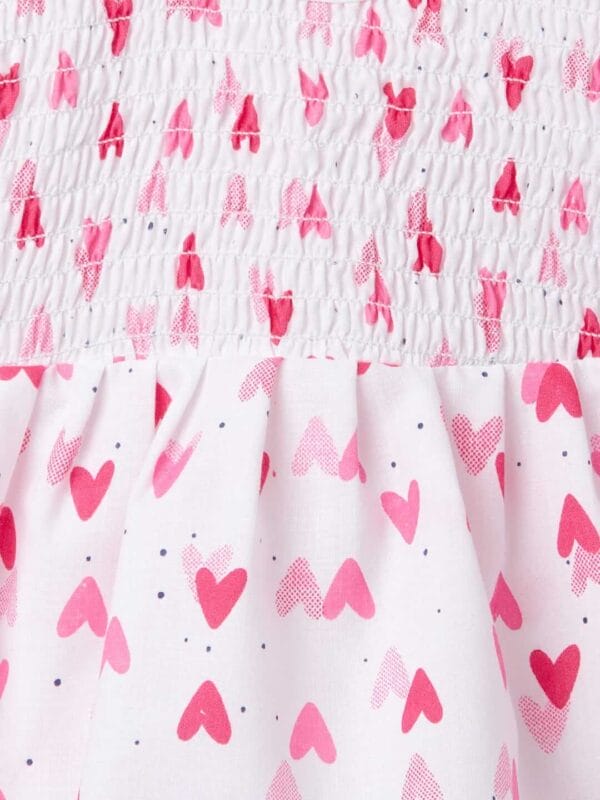 Babywish Baby Girl Cotton Frock Newborn Girl Knee Length Sleeveless Dress Heart Theme Printed - Image 10