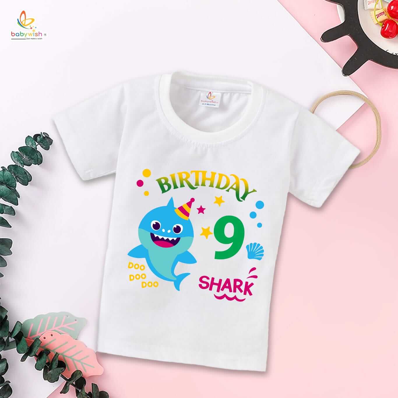 Nine Year Birthday Unisex T-Shirt Half Sleeve Round Neck Topwear tee for kids