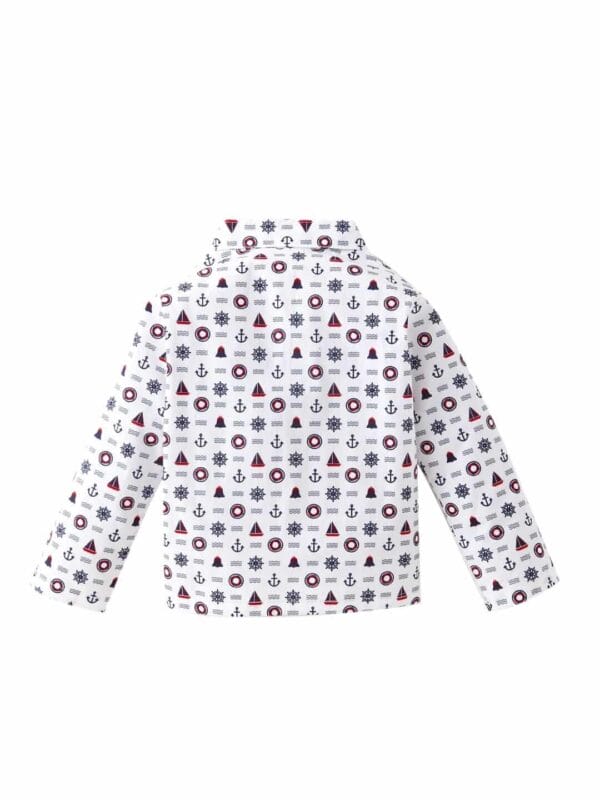 Kids Sleepsuit for Baby Boy’s and Girl’s Topwear and Pajamas Set Long Sleeve Sleepwear Baby Clothing Sets - White Wheel Print - Image 3