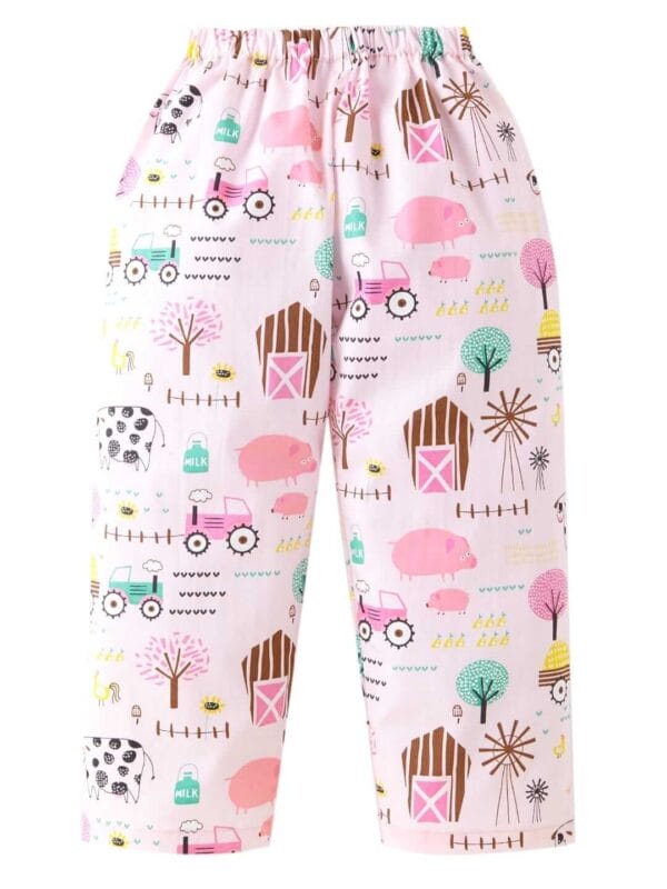 Kids Sleepsuit for Baby Boy’s and Girl’s Topwear and Pajamas Set Long Sleeve Sleepwear Baby Clothing Sets - Peach Tree Print - Image 5
