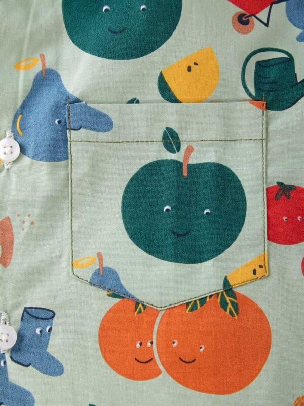 Kids Sleepsuit for Baby Boy’s and Girl’s Topwear and Pajamas Set Long Sleeve Sleepwear Baby Clothing Sets - Green Papaya Print - Image 4
