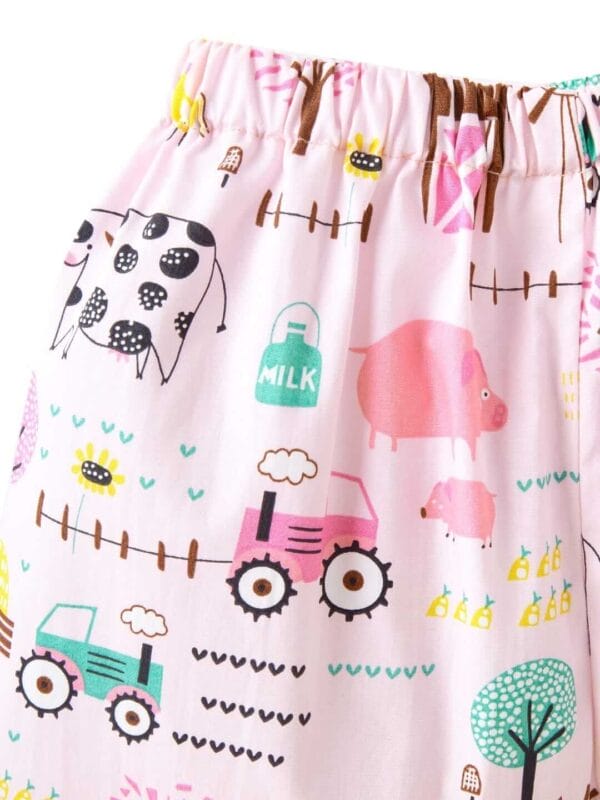 Kids Sleepsuit for Baby Boy’s and Girl’s Topwear and Pajamas Set Long Sleeve Sleepwear Baby Clothing Sets - Peach Tree Print - Image 6