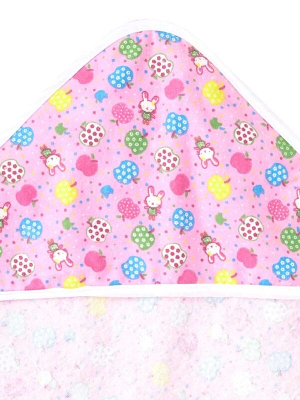 Baby Flannel hooded towels for new born Fruits Printed Bath Towel for Boys and Girls Infants kids towel - Image 4