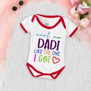 My Dadu & Dadi Baby Romper – Cute "Dadi Like the One I Got" Bodysuit – Newborn Grandparents Gift | Soft Cotton Baby Clothes – Babywish