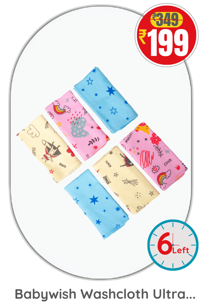 Babywish Washcloth Ultra Soft Multicolor