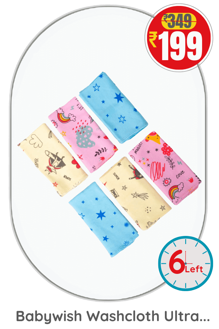 Babywish Washcloth Ultra Soft Multicolor