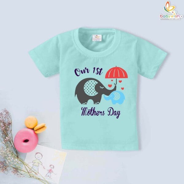 Babywish Mothers Day Baby T-shirt with Elephant Print - Image 2