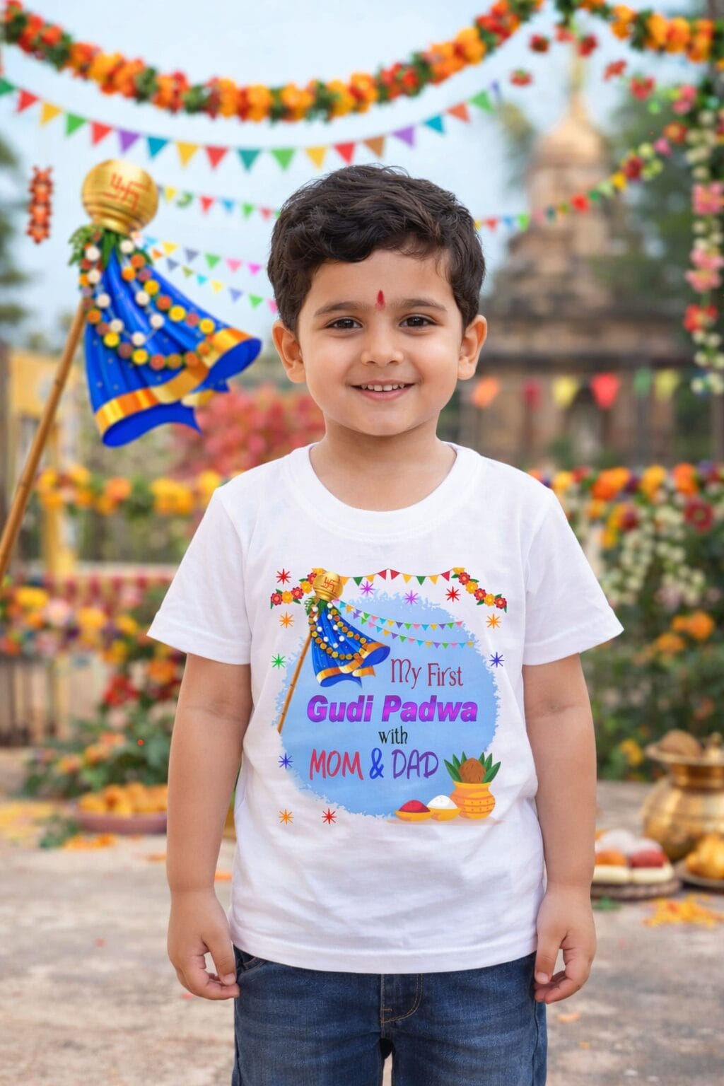 My First Gudi Padwa Baby T-Shirt | Festival Wear 6-12M–12Y | Babywish