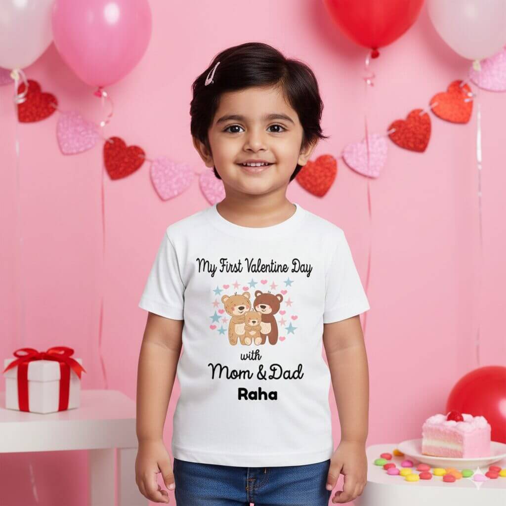 personalised valentine kids t shirt