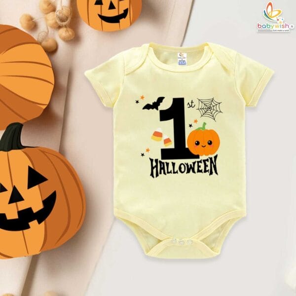 My First Halloween Baby Romper Bodysuit – Newborn Infant Halloween Outfit for Baby Girl or Boy – Babywish - Image 4