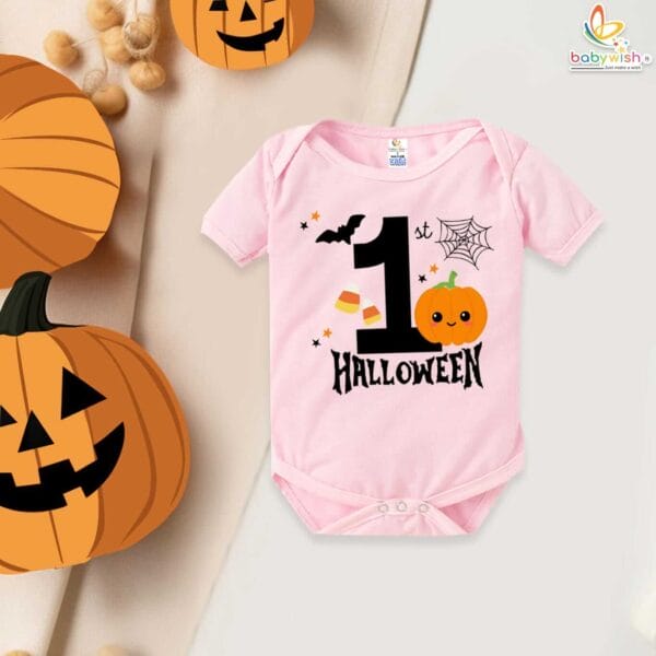 My First Halloween Baby Romper Bodysuit – Newborn Infant Halloween Outfit for Baby Girl or Boy – Babywish - Image 3
