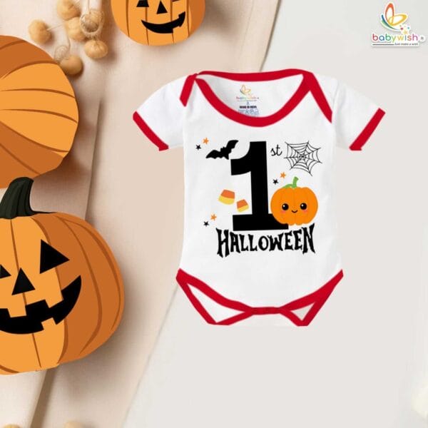 My First Halloween Baby Romper Bodysuit – Newborn Infant Halloween Outfit for Baby Girl or Boy – Babywish - Image 5