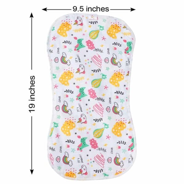 Organic Burp Cloths for Baby Boys and Girl Triple Layer Multipurpose Muslin Burp Gift set - Feather,Unicorn & Jungle Theme Set of 3 - Image 2