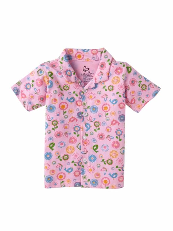 Kids Sleepsuit for Baby Boy’s and Girl’s Topwear and Pajamas Set Long Sleeve Sleepwear Baby Clothing Sets - Floral Theme Pink - Image 2