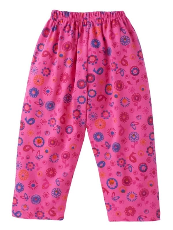 Kids Sleepsuit for Baby Boy’s and Girl’s Topwear and Pajamas Set Long Sleeve Sleepwear Baby Clothing Sets - Fuchsia Floral Theme - Image 4