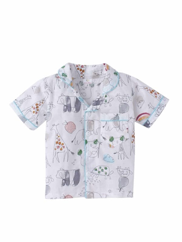 Kids Sleepsuit for Baby Boy’s and Girl’s Topwear and Pajamas Set Long Sleeve Sleepwear Baby Clothing Sets - Color Zoo - Image 2