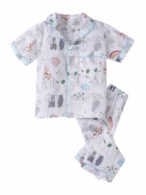 Kids Sleepsuit for Baby Boy’s and Girl’s Topwear and Pajamas Set Long Sleeve Sleepwear Baby Clothing Sets - Color Zoo